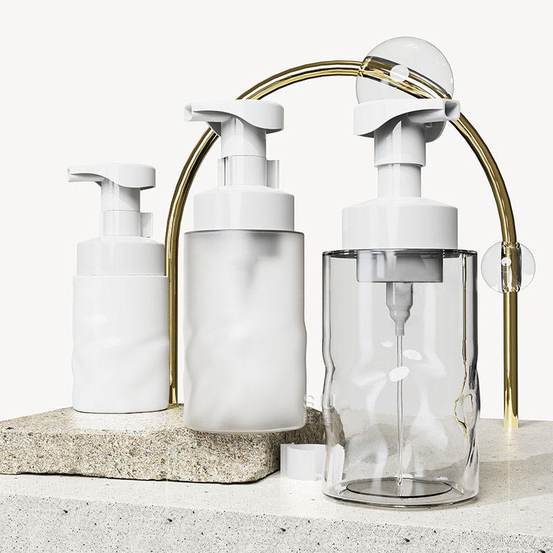 150 ml 250 ml 300 ml 400 ml PET nakenrosa skummende håndsåpeflaske Gjenfyllbar skumpumpeflaske