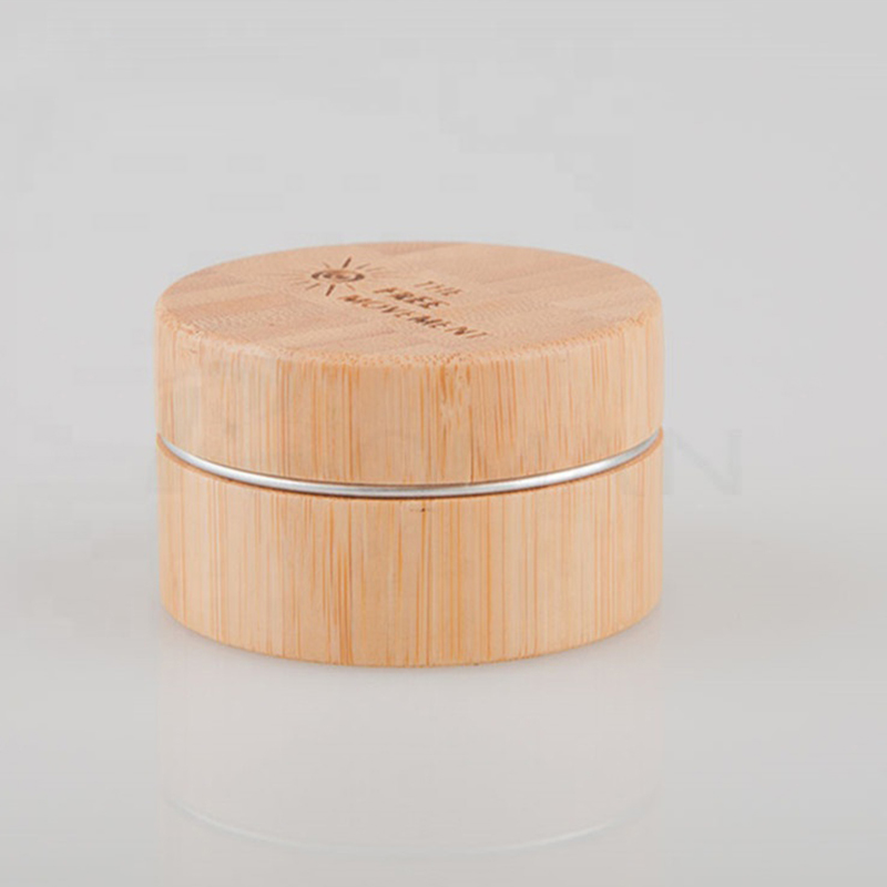 5g 15g 30g 50g 100g Kosmetisk emballasje Sylinderform Bambus ansiktskremflaske av tre med indre aluminiumskrukke 5g 15g 30g 50g 100g Kosmetisk emballasje Sylinderform Bambus ansiktskremflaske av tre med indre aluminiumskrukke