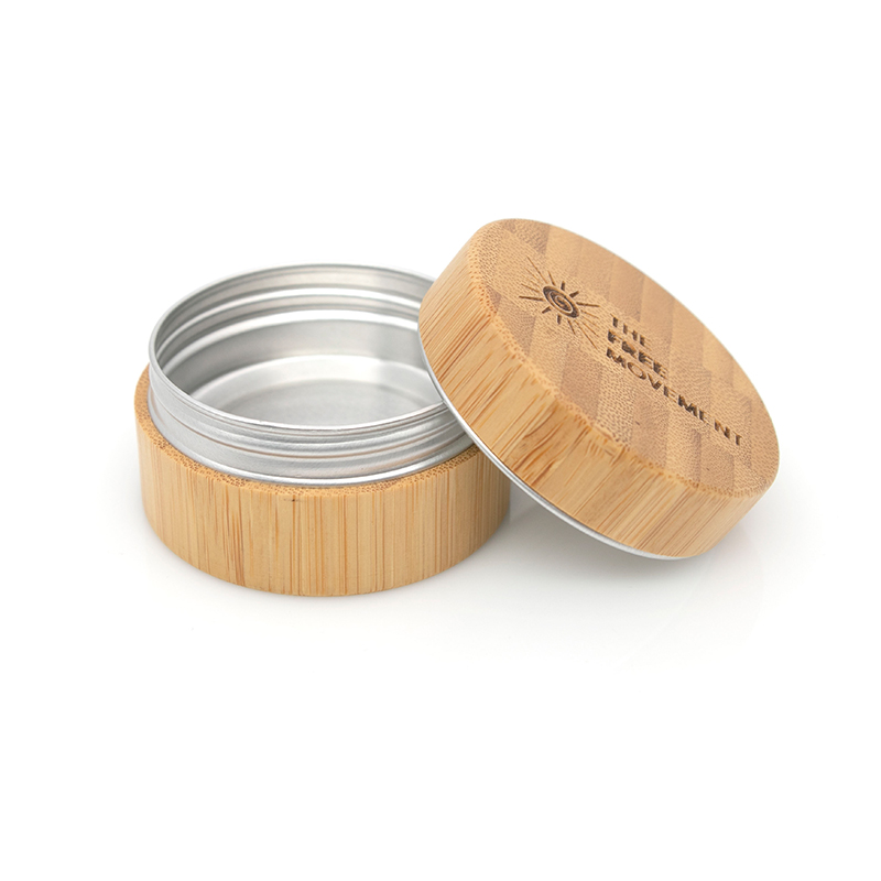 5g 15g 30g 50g 100g Kosmetisk emballasje Sylinderform Bambus ansiktskremflaske av tre med indre aluminiumskrukke 5g 15g 30g 50g 100g Kosmetisk emballasje Sylinderform Bambus ansiktskremflaske av tre med indre aluminiumskrukke