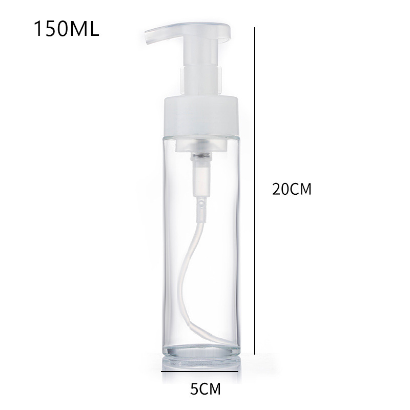 Tom glass skumpumpeflaske Klar frostet hudpleie skummende håndsåpeflaske Tom glass skumpumpeflaske Klar frostet hudpleie skummende håndsåpeflaske