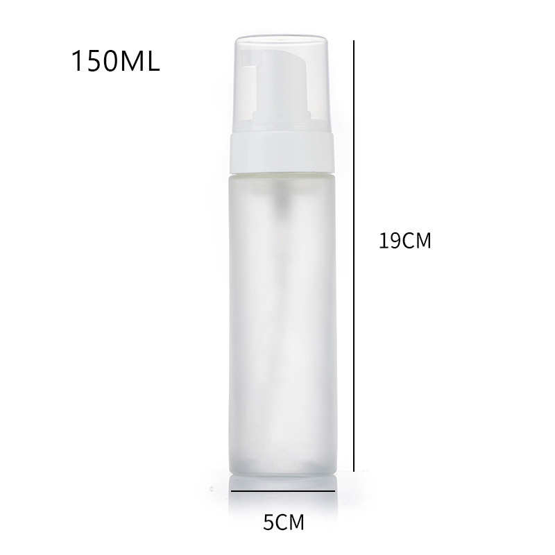 Tom glass skumpumpeflaske Klar frostet hudpleie skummende håndsåpeflaske Tom glass skumpumpeflaske Klar frostet hudpleie skummende håndsåpeflaske