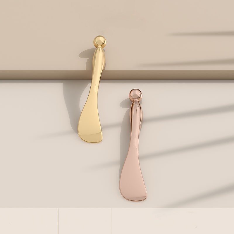 Personal Label Massasjehode Kosmetisk skje Gull Sølv Øyekrem Massasjepinne Metall Kosmetisk Spatel