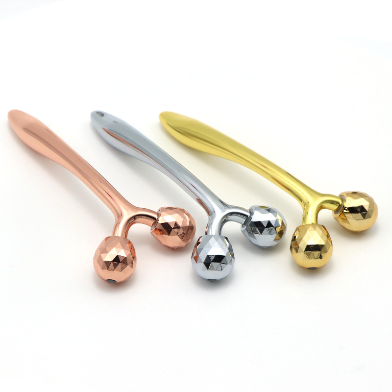 Y Shape 3D Massasje Beauty Bar Håndholdt ansiktsløfting Anti-aldring Hudpleie 24k gull Metall Ansiktsrulle Y Shape 3D Massasje Beauty Bar Håndholdt ansiktsløfting Anti-aldring Hudpleie 24k gull Metall Ansiktsrulle