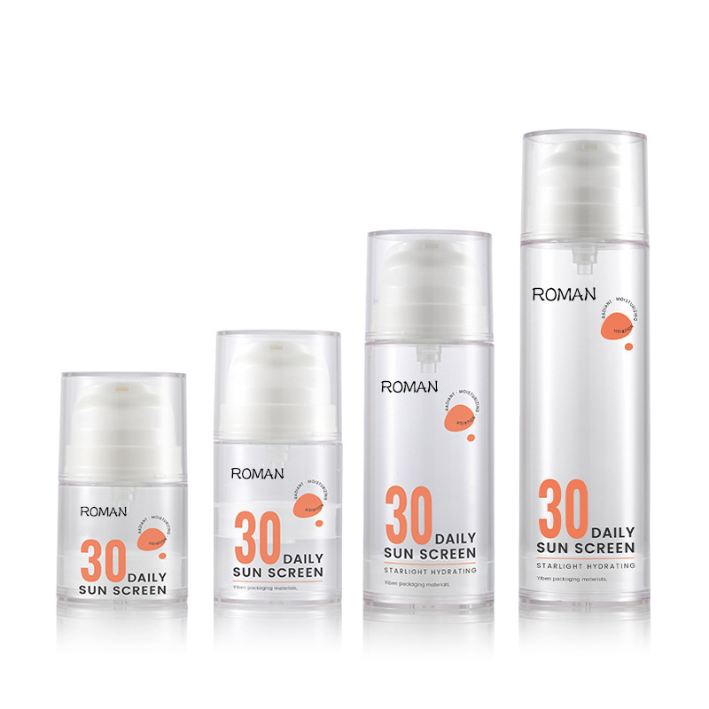 15 ml 30 ml 50 ml 100 ml 120 ml Gjennomsiktig hvit luftløs emballasje pumpeflaske for hudpleie Serum Kroppsolje 15 ml 30 ml 50 ml 100 ml 120 ml Gjennomsiktig hvit luftløs emballasje pumpeflaske for hudpleie Serum Kroppsolje