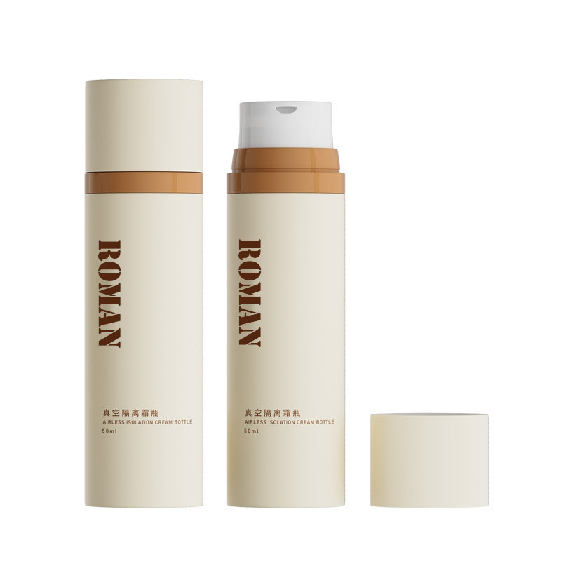 30 ml 50 ml 80 ml 100 ml Beige etterfyllbar luftløs pumpeflaske Reisefondbeholdere Airless kosmetisk pumpeflaske for lotion og ansiktskrem 30 ml 50 ml 80 ml 100 ml Beige etterfyllbar luftløs pumpeflaske Reisefondbeholdere Airless kosmetisk pumpeflaske for lotion og ansiktskrem