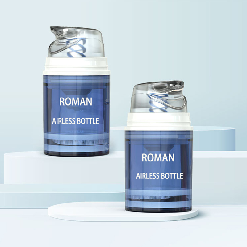 All plast 15ml 1oz luftløs lotionflaske 30ml 50ml Tpe Spring Mono Emballasje Plast kosmetikkflaske med gjennomsiktig fjær