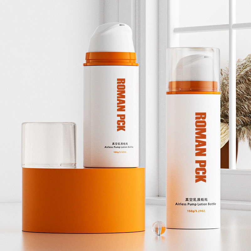 Kosmetisk luftløs flaskeserie 30 ml 50 ml 100 ml hvit luftløs pumpeflaske Vacuum Lotion Essence Face Cream Airless-flaske