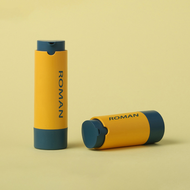 Rund plastikk kosmetisk serumbeholder Hudpleie Airless pumpeflaske for lotion eller ansiktståke 15ml 30ml 50ml Rund plastikk kosmetisk serumbeholder Hudpleie Airless pumpeflaske for lotion eller ansiktståke 15ml 30ml 50ml