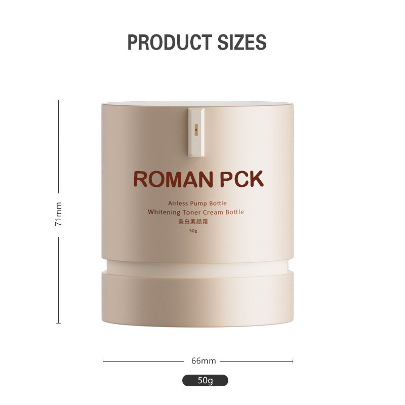 Sylindrisk luftløs flaske PP tom 15g 30g 50g Kosmetisk ansiktskrem Hudpleiefond Solkrem Frostet Vakuumpumpeglass Sylindrisk luftløs flaske PP tom 15g 30g 50g Kosmetisk ansiktskrem Hudpleiefond Solkrem Frostet Vakuumpumpeglass