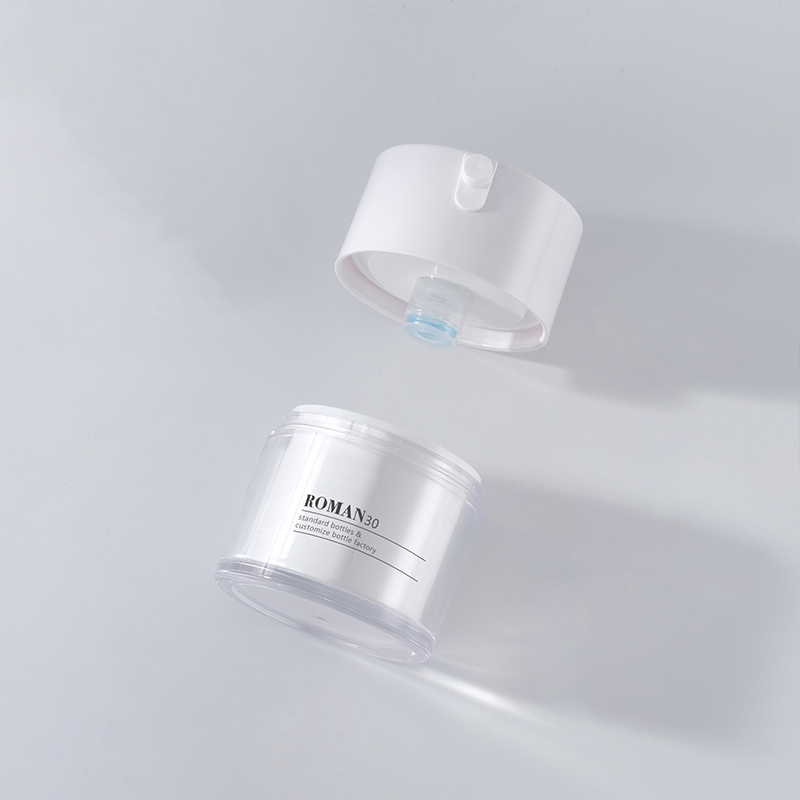 Tomme plast ansikts kosmetikk emballasje 15 ml 30 ml 50 ml luftløse pumpekrukker Plast frostet krukke Øyekrem Serum Airless krukker Tomme plast ansikts kosmetikk emballasje 15 ml 30 ml 50 ml luftløse pumpekrukker Plast frostet krukke Øyekrem Serum Airless krukker