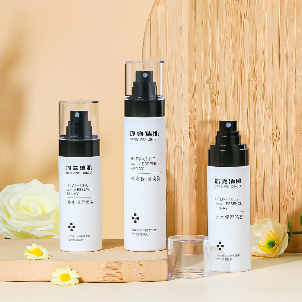 Hvit tykkvegget 80ml 100ml 120ml 150ml PET Plast Tom Body Fintåke Sprayflaske for parfyme fuktighetskrem Vann Hvit tykkvegget 80ml 100ml 120ml 150ml PET Plast Tom Body Fintåke Sprayflaske for parfyme fuktighetskrem Vann