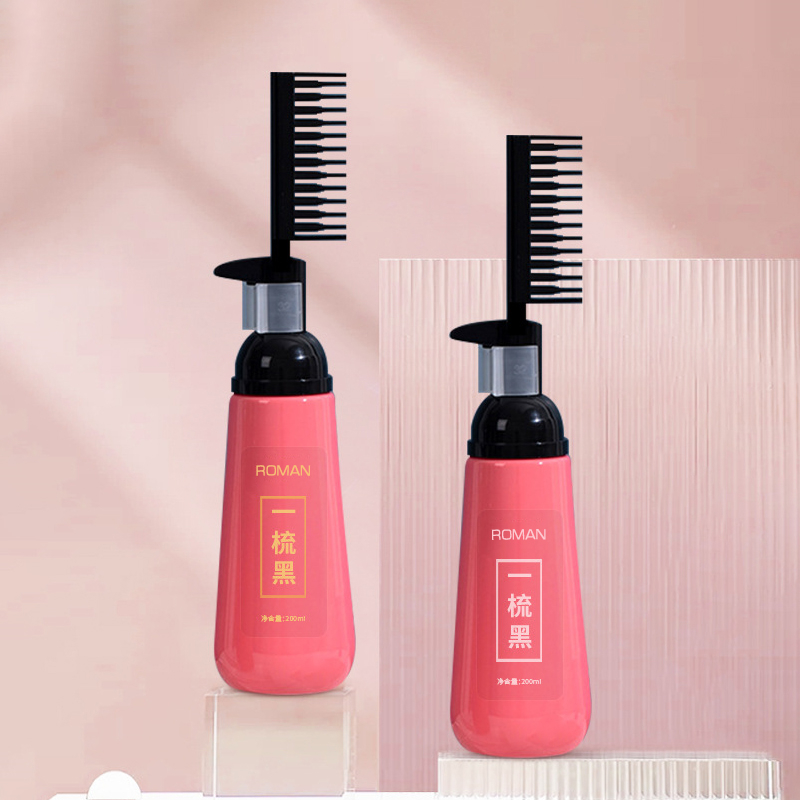 150 ml 180 ml 200 ml skummende pumpe Salon Hair Comb Olje Dispenser Flasker Plast Hair Comb Applikatorflaske