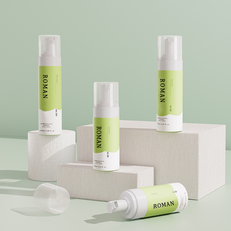50ml 80ml 100ml 120ml 150ml 200ml Organisk ansiktsvask skum bobleflaske Engros Private Label Amino Acid Moisturizing Cleanser Tilpasset pakke