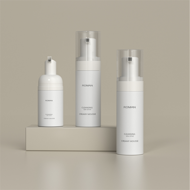 Tom bærbar 50ml 100ml 120ml 150ml 200ml Pure White Skumsåpedispenser Liten plastflaske for menns barbering Ansiktsvask og vask