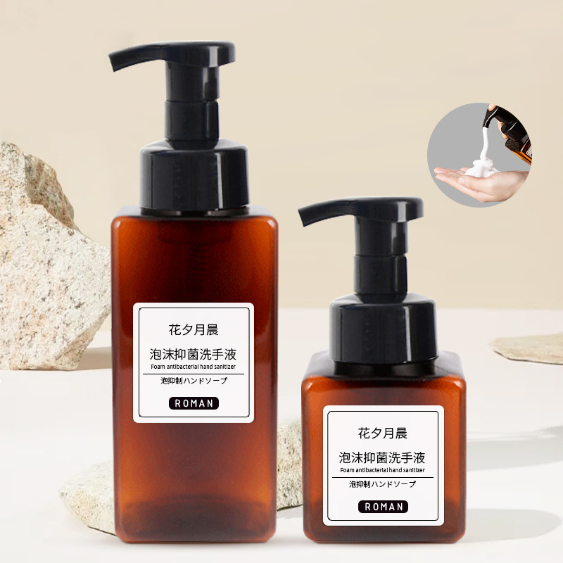 Håndrens for kjæledyr Mousse Skumpumpeflaske 200ml 300ml 400ml 500ml 650ml Tom Plast Firkantet Matt Klar Spray Flaske Screen Printing