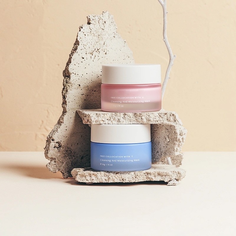 Klassisk rund glasskremkrukke Kosmetisk emballasje for ansiktskrem og øyekrem Klassisk rund glasskremkrukke Kosmetisk emballasje for ansiktskrem og øyekrem