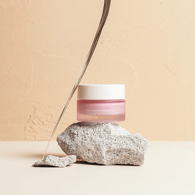 Klassisk rund glasskremkrukke Kosmetisk emballasje for ansiktskrem og øyekrem Klassisk rund glasskremkrukke Kosmetisk emballasje for ansiktskrem og øyekrem