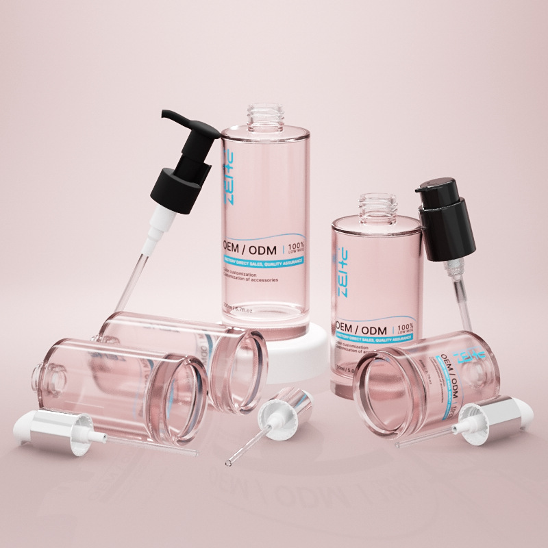 Kosmetisk serumflaske i glass med flere kapasiteter med tykk bunn Kosmetisk serumflaske i glass med flere kapasiteter med tykk bunn