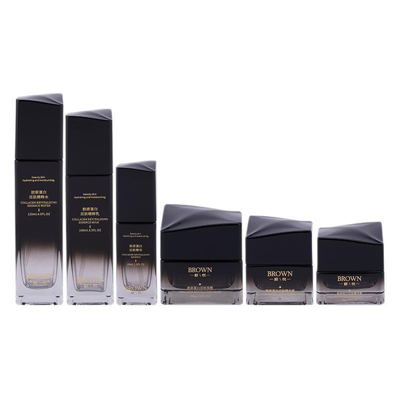 Unik firkantet glasskremkrukke med hevet lokkdesign for kosmetisk emballasje Unik firkantet glasskremkrukke med hevet lokkdesign for kosmetisk emballasje