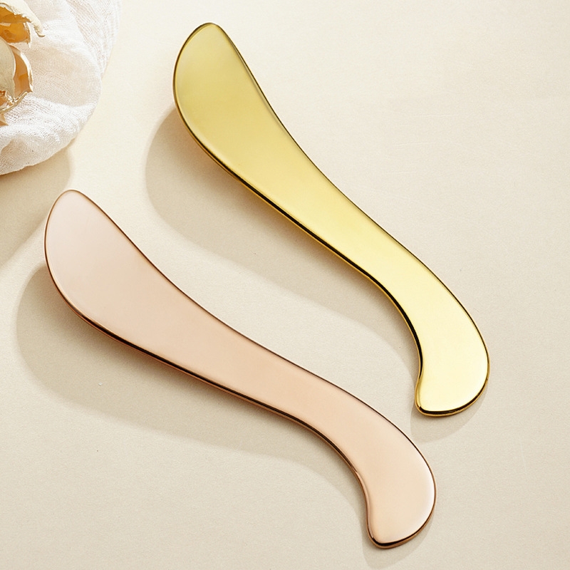 Sinklegering Gua Sha-verktøy, med sin elegante bladformede design