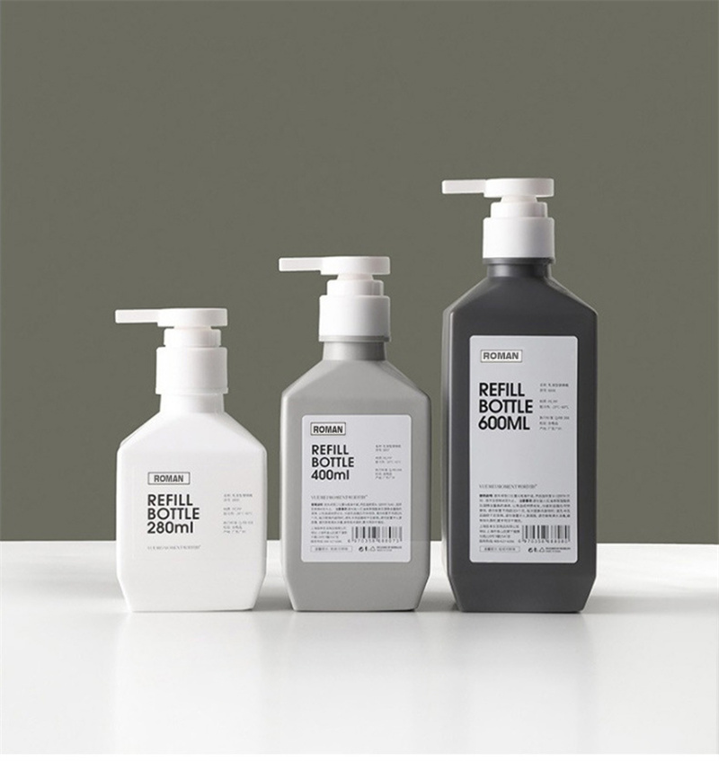 300ml 400ml 600ml PE Plastic Lotion Flasker Sjampo Flasker Body Wash Lotion Kroppsmelkeflaske for kosmetikkpakking 300ml 400ml 600ml PE Plastic Lotion Flasker Sjampo Flasker Body Wash Lotion Kroppsmelkeflaske for kosmetikkpakking