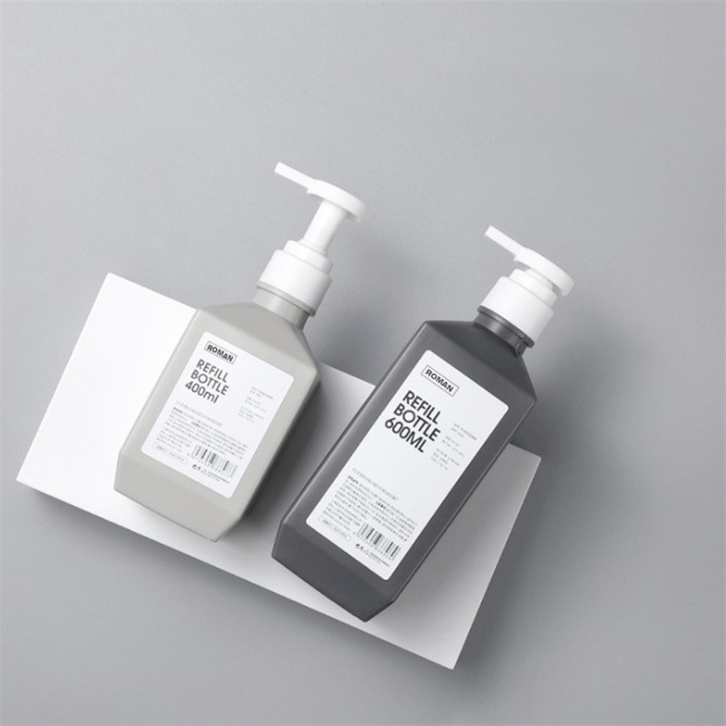 300ml 400ml 600ml PE Plastic Lotion Flasker Sjampo Flasker Body Wash Lotion Kroppsmelkeflaske for kosmetikkpakking