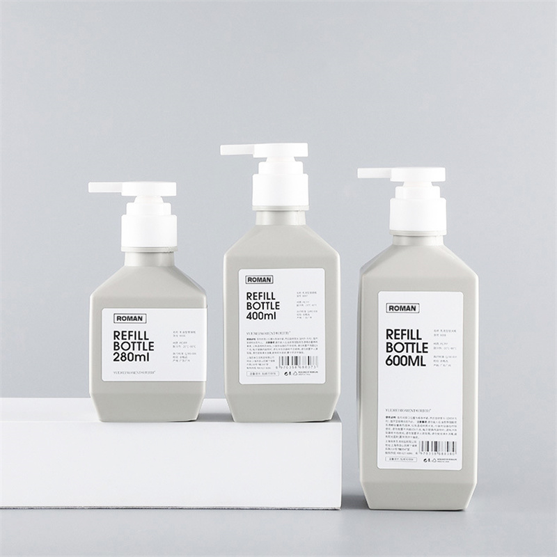 300ml 400ml 600ml PE Plastic Lotion Flasker Sjampo Flasker Body Wash Lotion Kroppsmelkeflaske for kosmetikkpakking 300ml 400ml 600ml PE Plastic Lotion Flasker Sjampo Flasker Body Wash Lotion Kroppsmelkeflaske for kosmetikkpakking