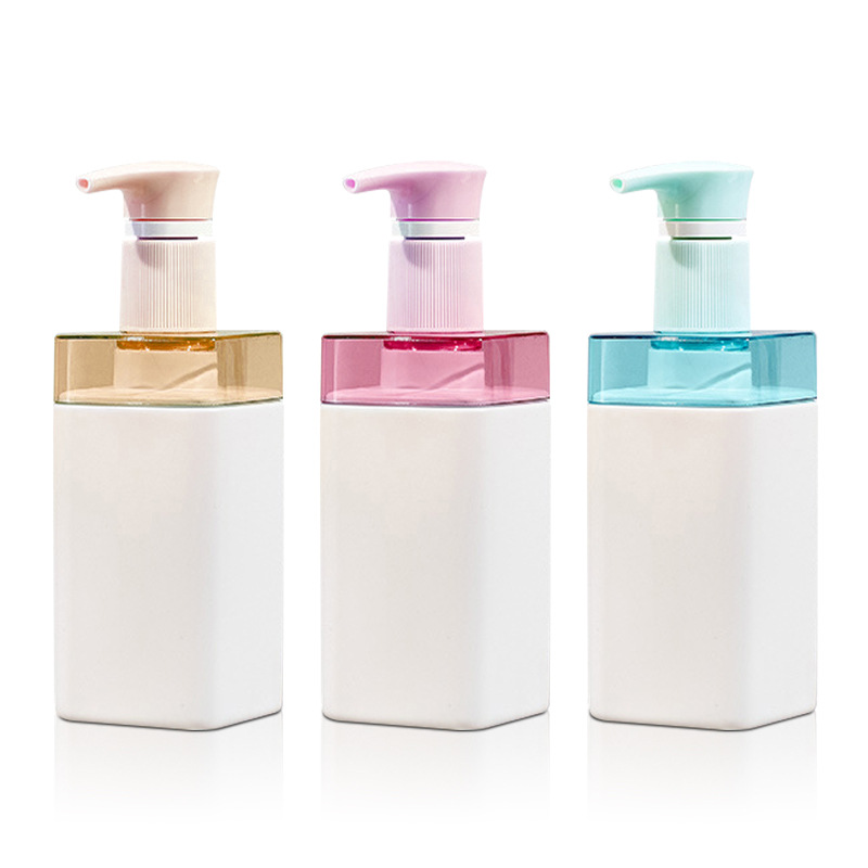 500ml 750ml Luksus tom kosmetikk firkantet skulder Plast Hotel Lotion Sjampo Pumpeflaske og balsam med håndvask såpedispenser 500ml 750ml Luksus tom kosmetikk firkantet skulder Plast Hotel Lotion Sjampo Pumpeflaske og balsam med håndvask såpedispenser