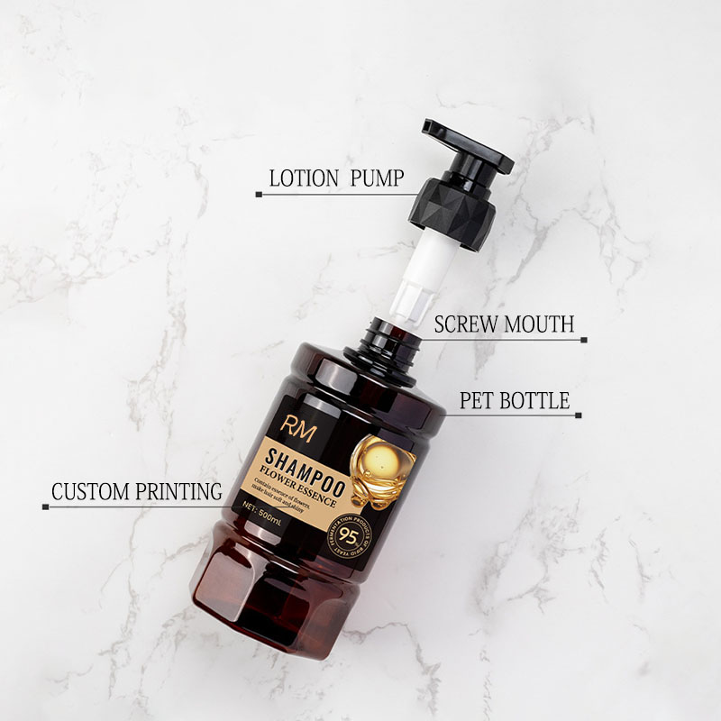 500 ml Petal Petal pumpeflaske for kjæledyr med skruepumpe Høyverdi hotellsjampoflaske for personlig pleieemballasje 500 ml Petal Petal pumpeflaske for kjæledyr med skruepumpe Høyverdi hotellsjampoflaske for personlig pleieemballasje