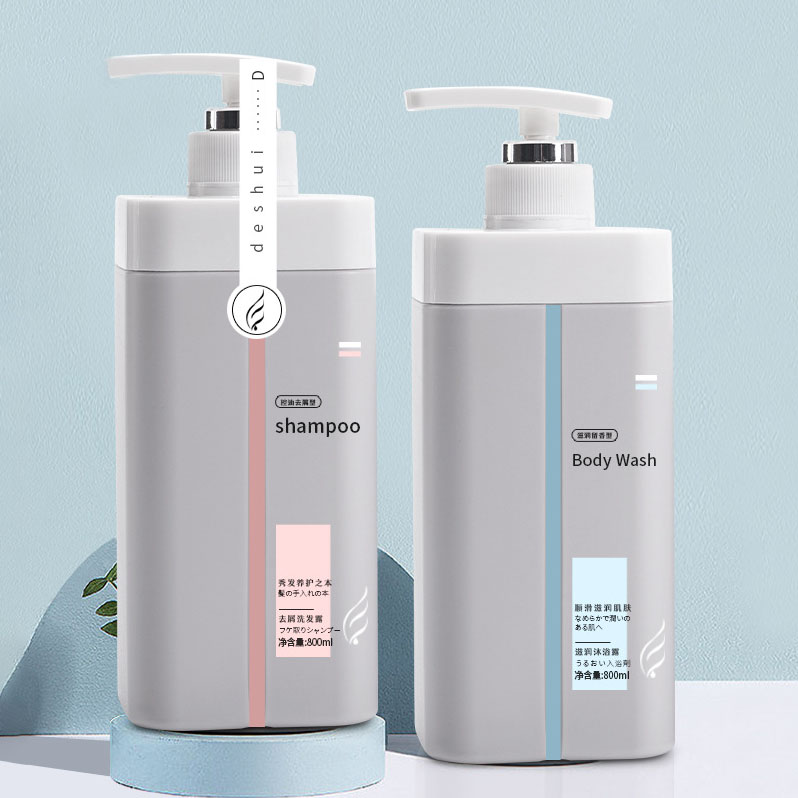 Høykapasitets 500 ml 800 ml plastemballasjeflasker for hudpleielotion hår Tonicbeholder tom sjampo og balsamflaske