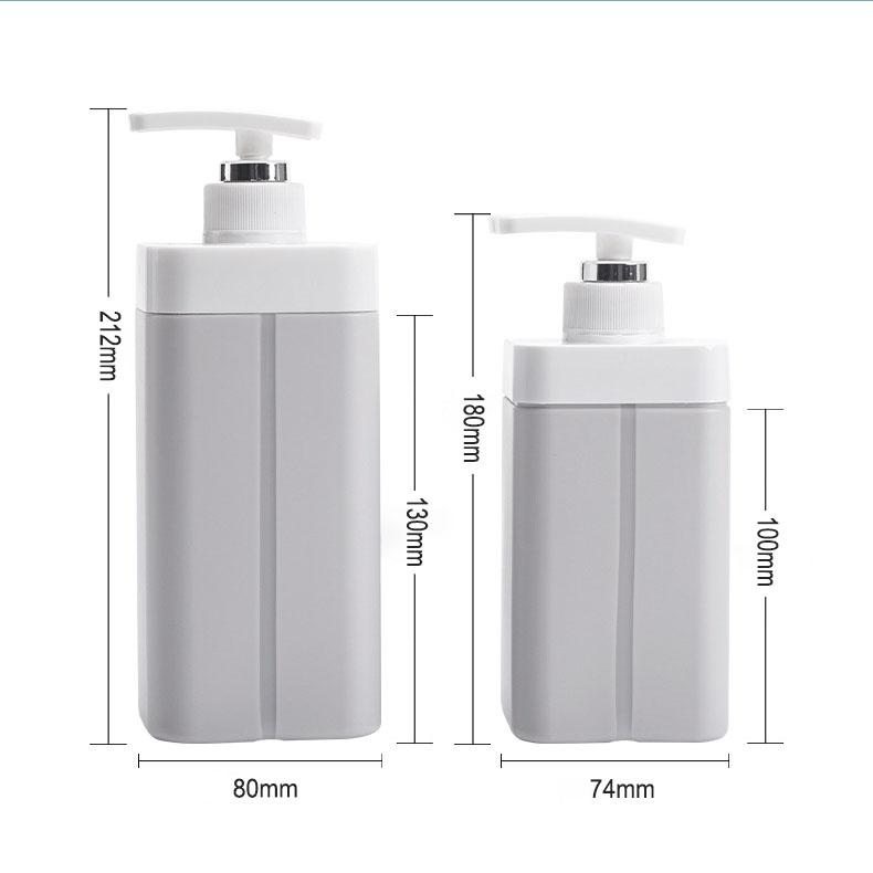 Høykapasitets 500 ml 800 ml plastemballasjeflasker for hudpleielotion hår Tonicbeholder tom sjampo og balsamflaske Høykapasitets 500 ml 800 ml plastemballasjeflasker for hudpleielotion hår Tonicbeholder tom sjampo og balsamflaske