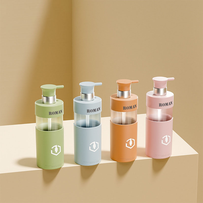 Luksus 100ml 200ml 300ml 450ml 500ml 700ml Body Lotion-flaske PET-plastsjampo og balsamflaskesett Kosmetisk emballasje for dusjgel