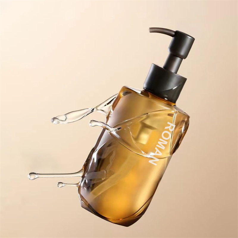 Luksus 150 200 ml 300 ml 500 ml frostet plastlotionpumpeflaske Kosmetisk Body Wash Oljerenseflaske Grå langdysedispenser Luksus 150 200 ml 300 ml 500 ml frostet plastlotionpumpeflaske Kosmetisk Body Wash Oljerenseflaske Grå langdysedispenser