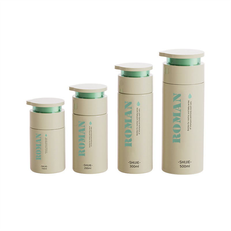 Rund flat skulder hudpleie kremflaske 150ml 200ml 300ml 500ml Baby Lotion Balsam Emballasje Shampoo og Body Wash Håndkremflasker Rund flat skulder hudpleie kremflaske 150ml 200ml 300ml 500ml Baby Lotion Balsam Emballasje Shampoo og Body Wash Håndkremflasker