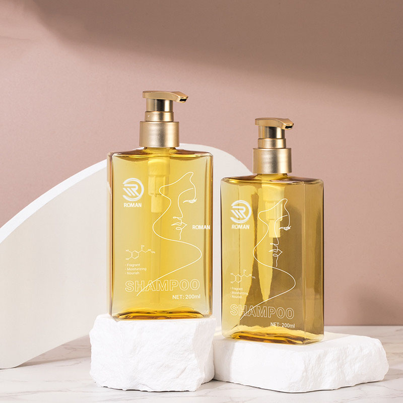 150ml 200ml Flat Square Shower Gel Facial Wash Body Lotion Balsam Gold Pump Bottle Hudpleie Sminkefjerner Olje Dispenser