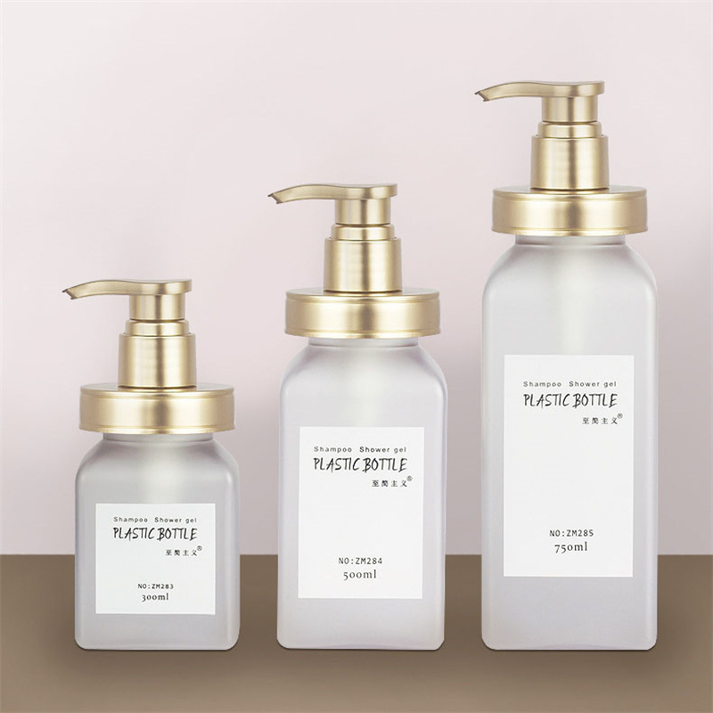 300ml 500ml 700ml Luksus kosmetisk emballasje Frosted Myk Overflate Touch Squeeze Body Lotion Wash Hotel Shampoo Flasker Med Gold Rose Pump 300ml 500ml 700ml Luksus kosmetisk emballasje Frosted Myk Overflate Touch Squeeze Body Lotion Wash Hotel Shampoo Flasker Med Gold Rose Pump