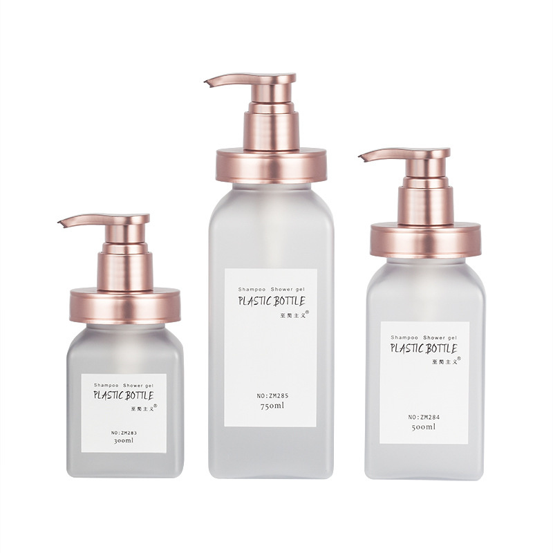 300ml 500ml 700ml Luksus kosmetisk emballasje Frosted Myk Overflate Touch Squeeze Body Lotion Wash Hotel Shampoo Flasker Med Gold Rose Pump 300ml 500ml 700ml Luksus kosmetisk emballasje Frosted Myk Overflate Touch Squeeze Body Lotion Wash Hotel Shampoo Flasker Med Gold Rose Pump