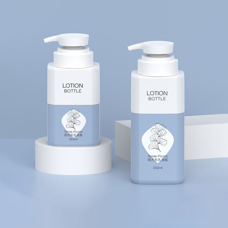 350ml 500ml Firkantet kjæledyrplastflaske med stor kapasitet Daglige nødvendigheter Pleie Dusj Tom sjampobeholder for badegel 800ml 1000ml