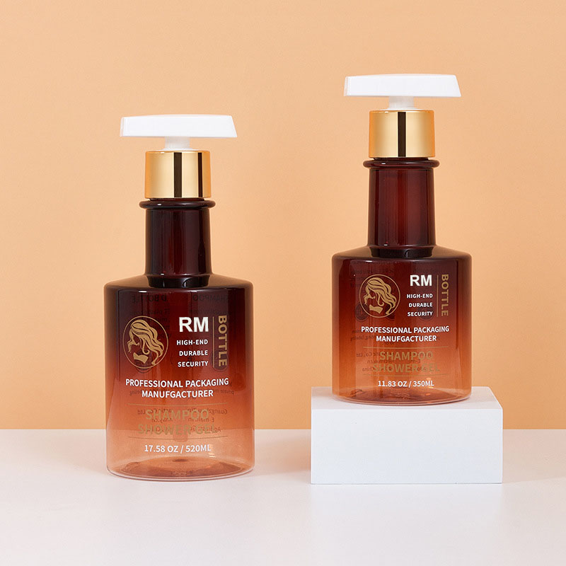 Gratis prøve Amber Black Gold Langhalset sjampoflaske Tom håndvaskflaske Plast Body Lotion Pumpeflasker 300ml 500ml Gratis prøve Amber Black Gold Langhalset sjampoflaske Tom håndvaskflaske Plast Body Lotion Pumpeflasker 300ml 500ml