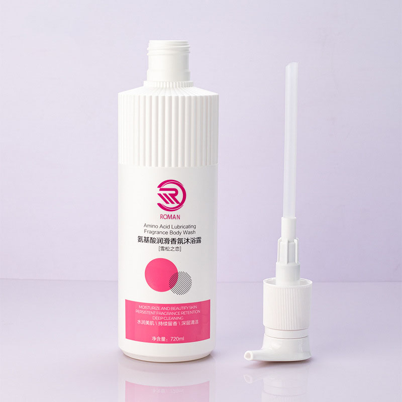 Varm hvit stripet HDPE plastflaske med bølget munnstykke 500 ml 700 ml sjampo dusjgel lotion med pumpehette Vietnam Varm hvit stripet HDPE plastflaske med bølget munnstykke 500 ml 700 ml sjampo dusjgel lotion med pumpehette Vietnam