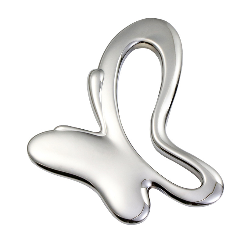Butterfly Sink Alloy Gua Sha Tool Håndholdt skjønnhetsverktøy Bærbar Eye Cream Stick Massager Butterfly Sink Alloy Gua Sha Tool Håndholdt skjønnhetsverktøy Bærbar Eye Cream Stick Massager